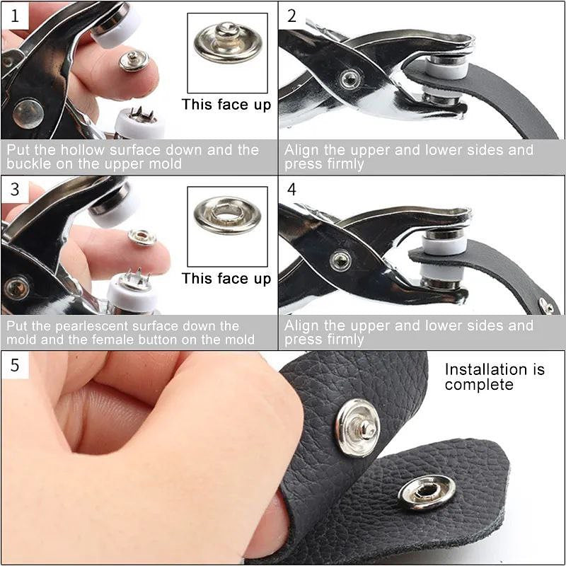 (Last Day 40 % OFF) Steel Tich Button Plier With Free 100 Button